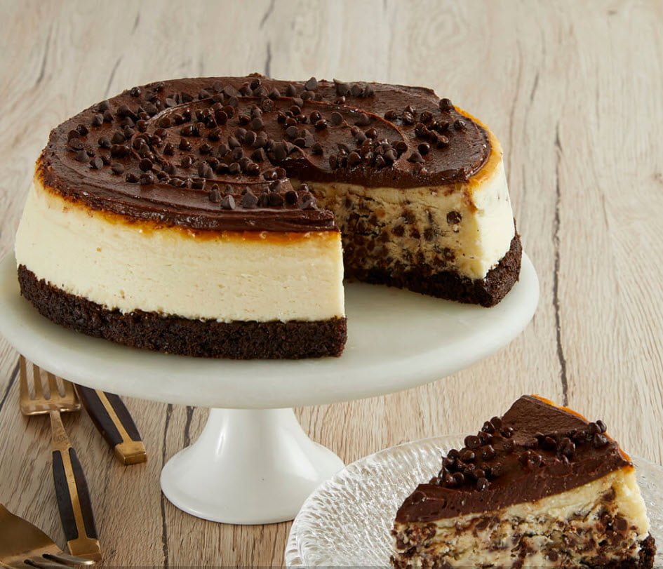 Bakeries That Deliver Cheesecake To Any Doorstep -  bake me a wish chocolate chip cheesecake