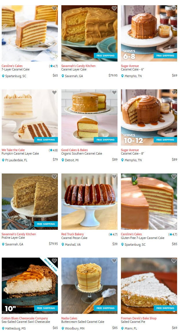 Best  Online Bakeries That Ship Caramel Cake - Goldbely