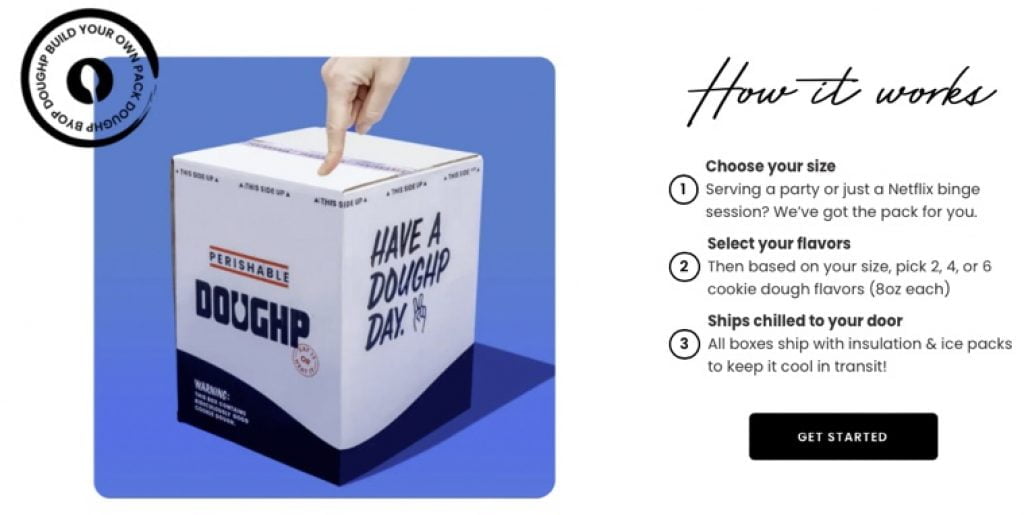 DoughP how it works ordering and shipping