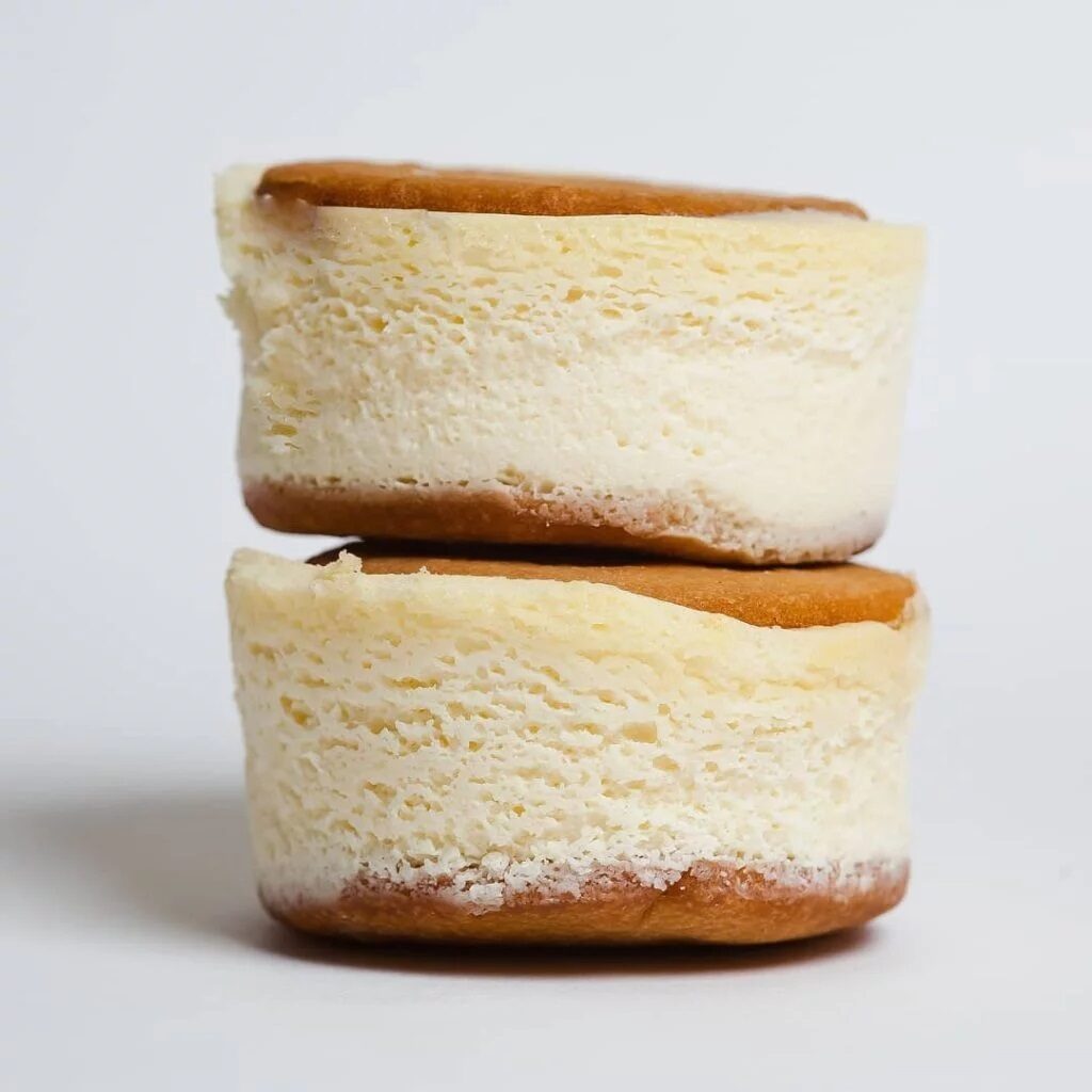 Bakeries That Deliver Cheesecake To Any Doorstep - grandmas cheesecake sandwiches - three sandwiches of cheesecake