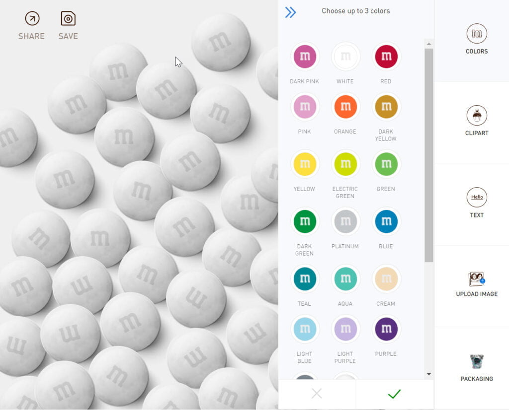 M&Ms Custom picture on candy