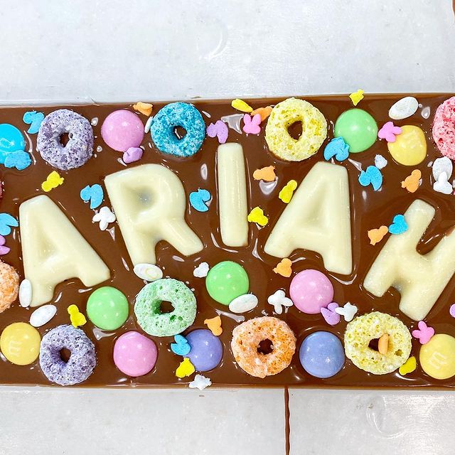 Custom picture on candy top this chocolate custom candybar cereal