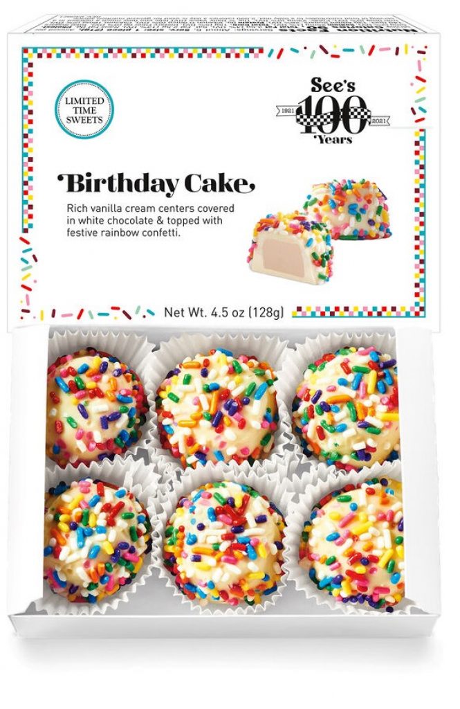 See's Candies Birthday Truffles box