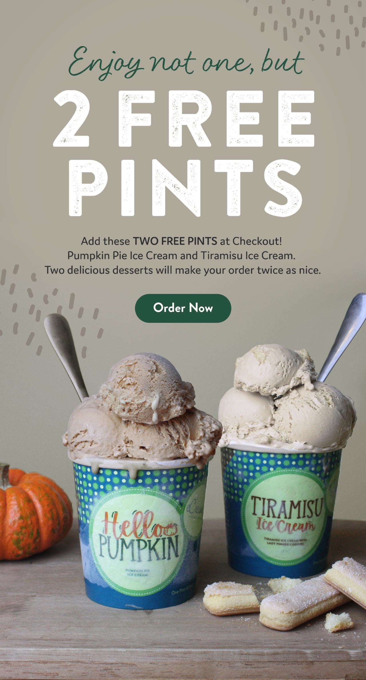 eCreamery: 2 Free Ice Cream Pints With Your Order Deal Information